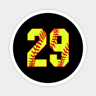 Fastpitch Softball Number 29 #29 Softball Shirt Jersey Uniform Favorite Player Biggest Fan Magnet